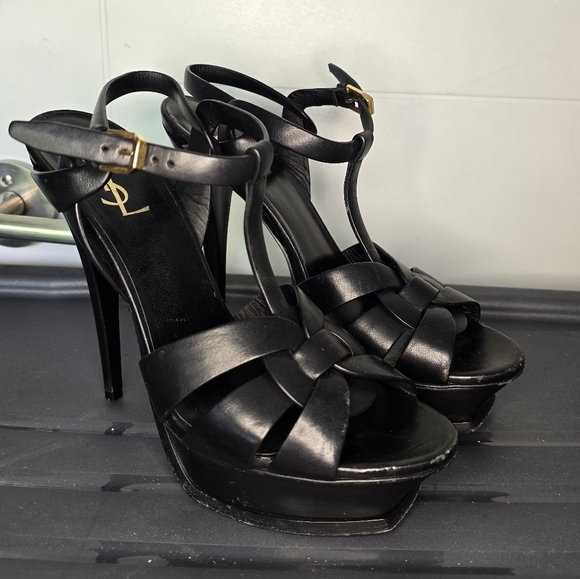 YSL Saint Laurent TRIBUTE leather heel size 11 (41 EU) - Picture 3 of 12